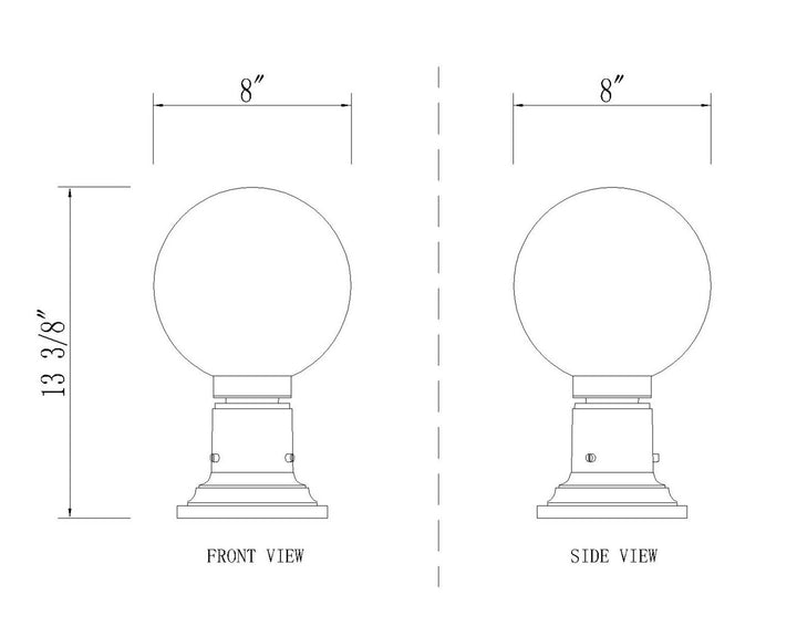 Z-Lite Canada - 597PHM-533PM-BK - One Light Outdoor Pier Mounted Fixture - Laurent - Black