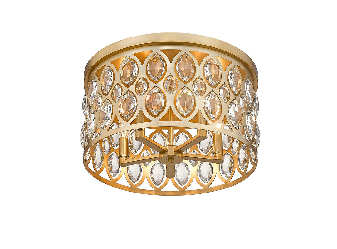 Z-Lite Canada - 6010F18HB - Five Light Flush Mount - Dealey - Heirloom Brass