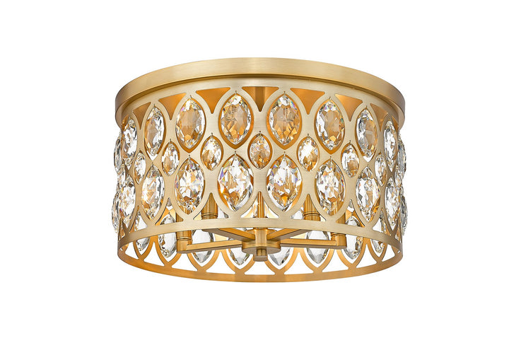 Z-Lite Canada - 6010F18HB - Five Light Flush Mount - Dealey - Heirloom Brass
