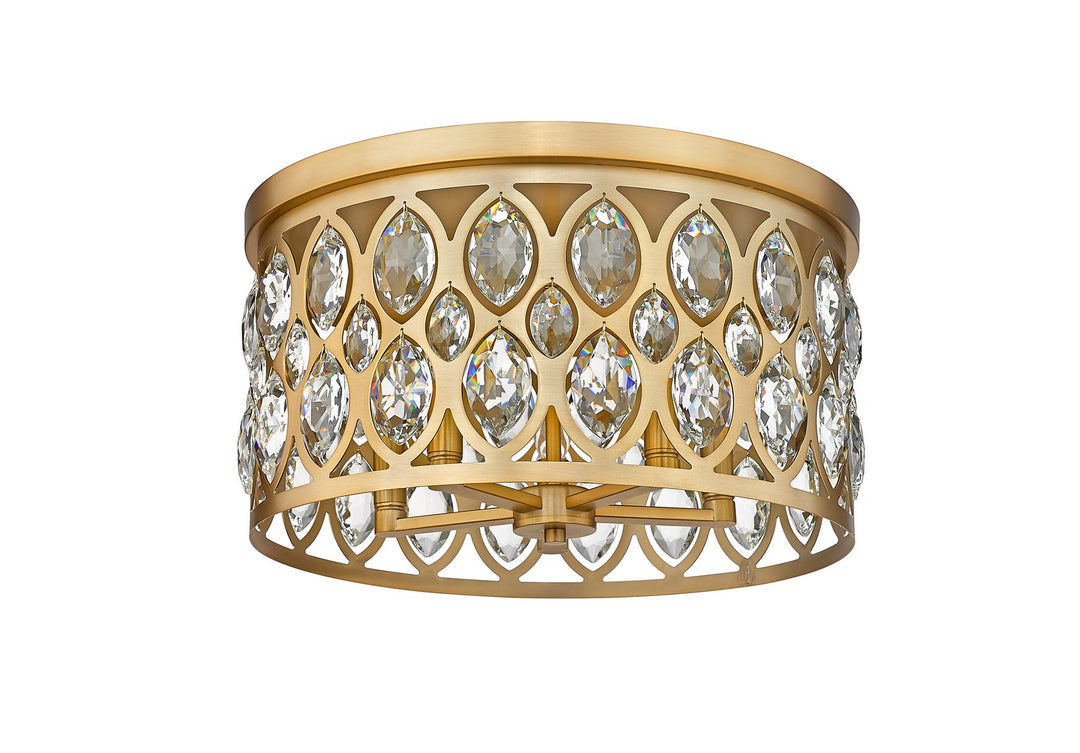 Z-Lite Canada - 6010F18HB - Five Light Flush Mount - Dealey - Heirloom Brass