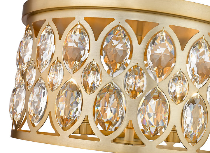 Z-Lite Canada - 6010F18HB - Five Light Flush Mount - Dealey - Heirloom Brass