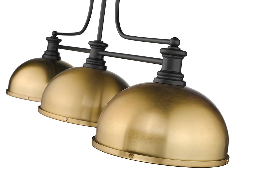 Z-Lite Canada - 725-3MB-D12HBR - Three Light Billiard - Melange - Matte Black