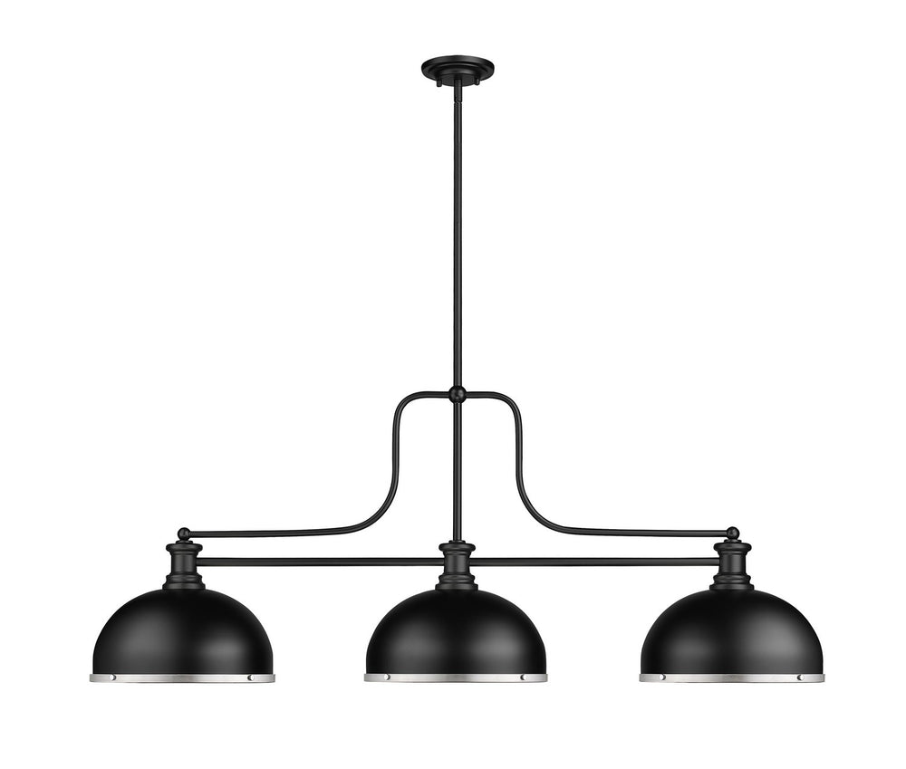 Z-Lite Canada - 725-3MB-D12MB+BN - Three Light Billiard - Melange - Matte Black