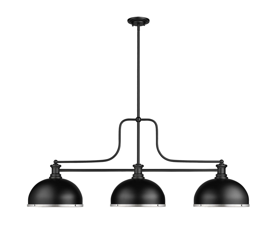 Z-Lite Canada - 725-3MB-D12MB+BN - Three Light Billiard - Melange - Matte Black