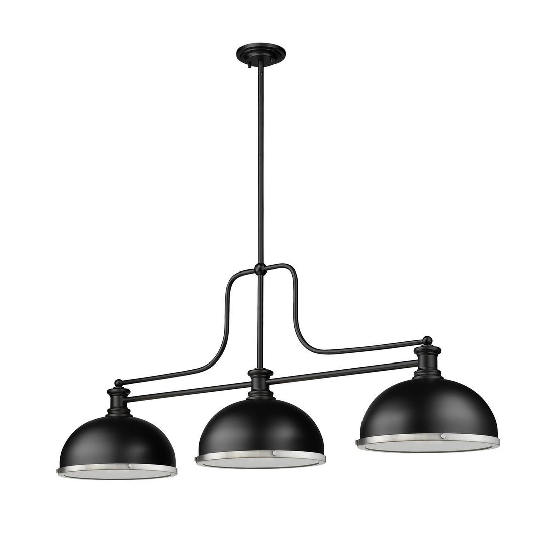 Z-Lite Canada - 725-3MB-D12MB+BN - Three Light Billiard - Melange - Matte Black