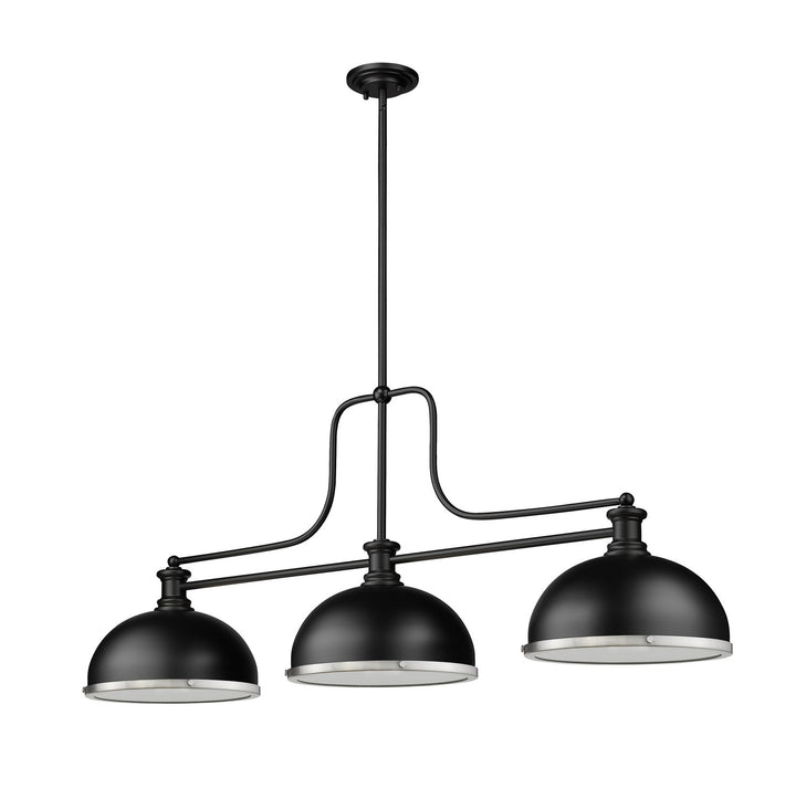Z-Lite Canada - 725-3MB-D12MB+BN - Three Light Billiard - Melange - Matte Black