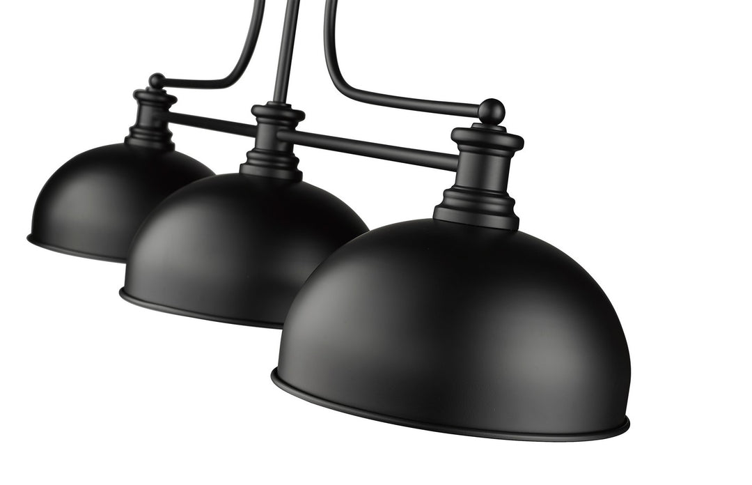 Z-Lite Canada - 725-3MB-D13MB - Three Light Billiard - Melange - Matte Black