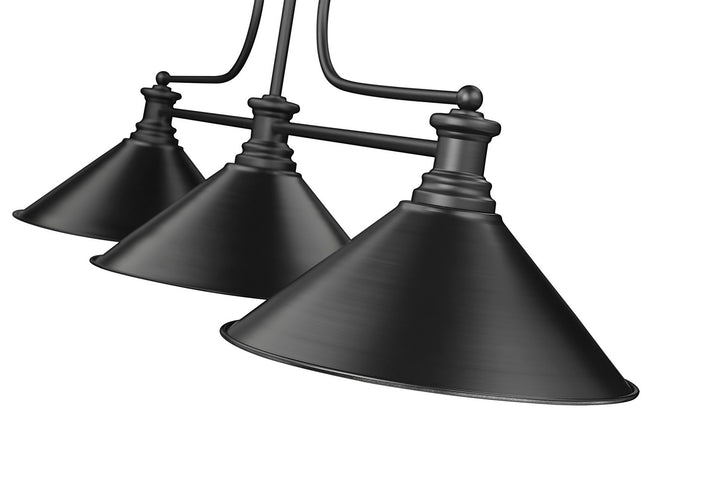 Z-Lite Canada - 725-3MB-MB15 - Three Light Billiard - Melange - Matte Black