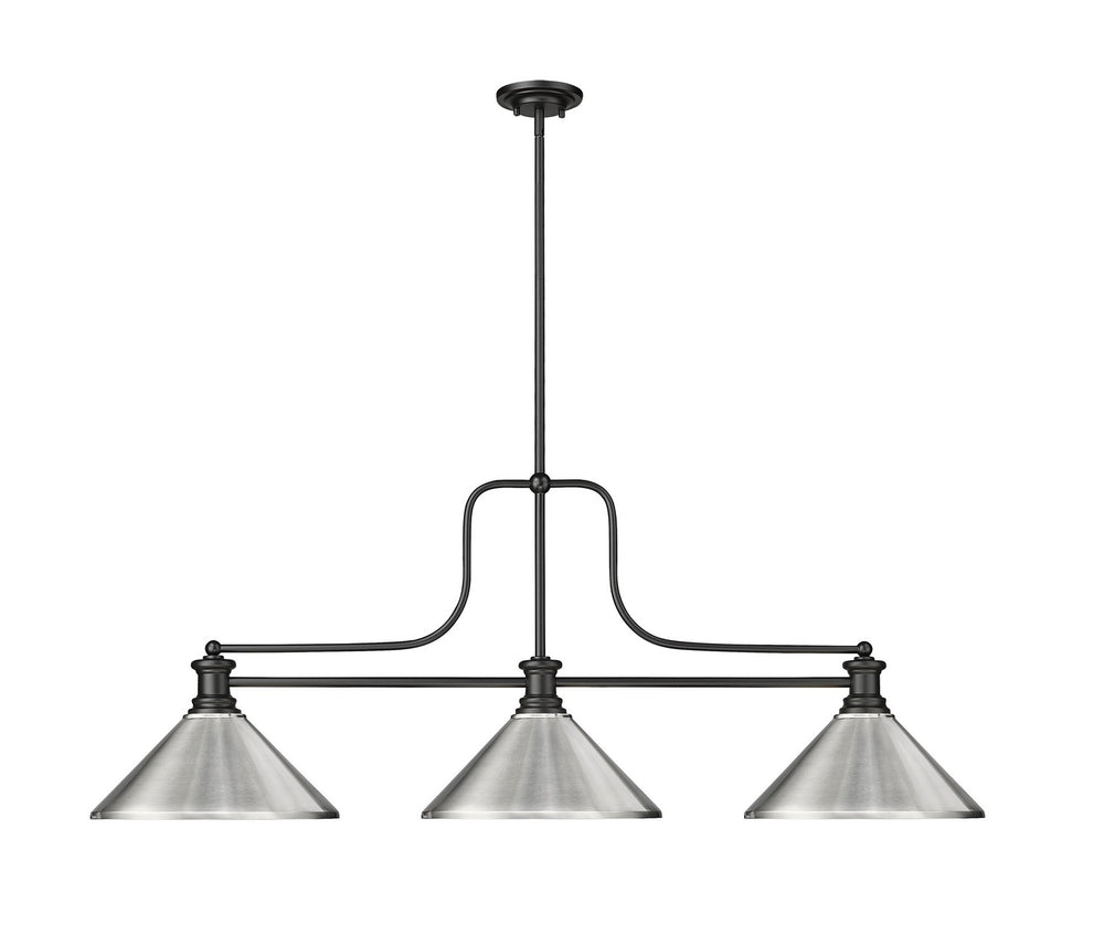 Z-Lite Canada - 725-3MB-MBN - Three Light Billiard - Melange - Matte Black