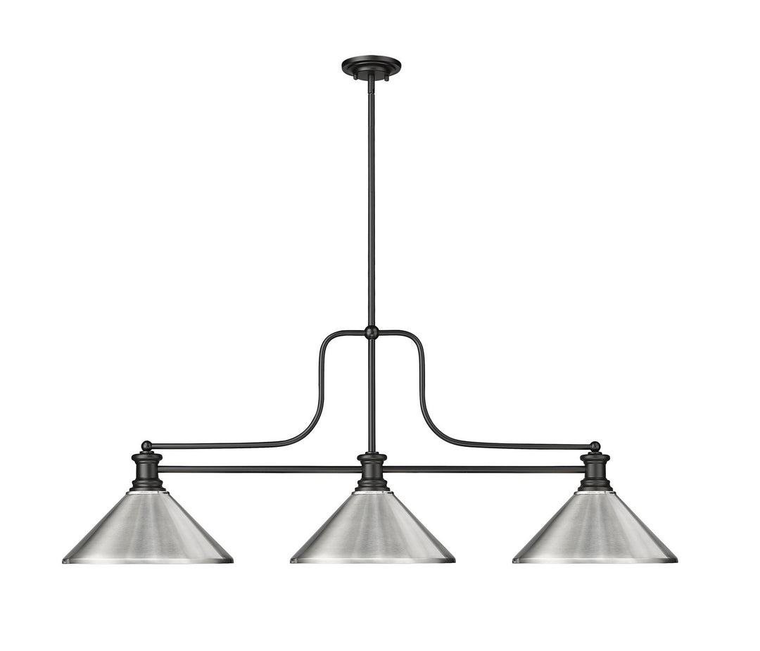 Z-Lite Canada - 725-3MB-MBN - Three Light Billiard - Melange - Matte Black