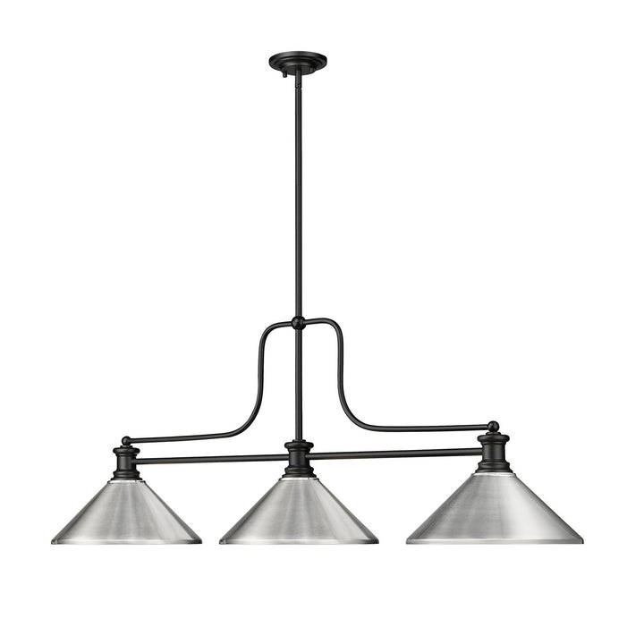 Z-Lite Canada - 725-3MB-MBN - Three Light Billiard - Melange - Matte Black