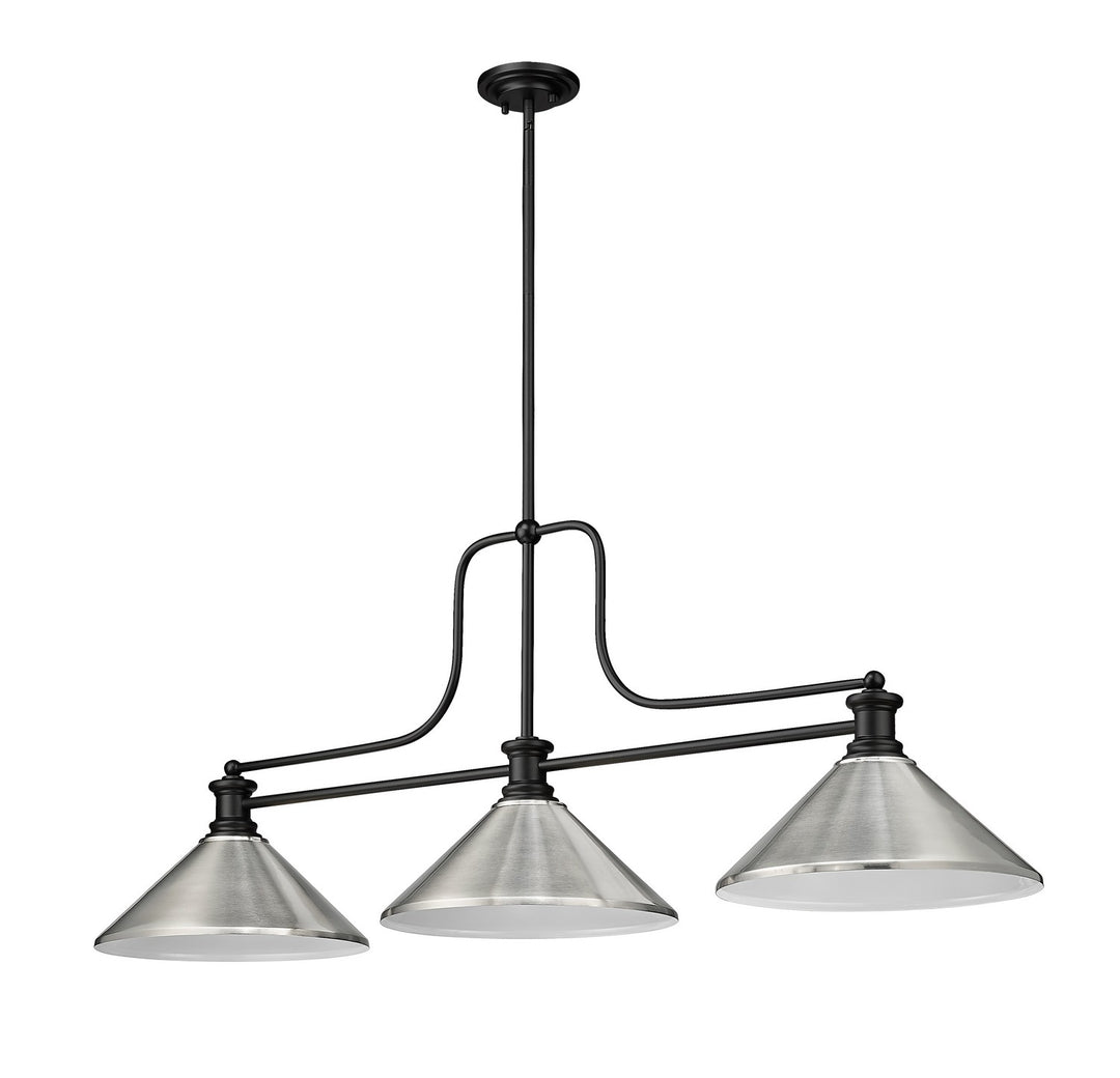 Z-Lite Canada - 725-3MB-MBN - Three Light Billiard - Melange - Matte Black