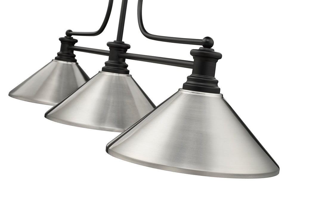 Z-Lite Canada - 725-3MB-MBN - Three Light Billiard - Melange - Matte Black