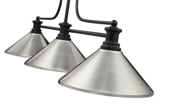 Z-Lite Canada - 725-3MB-MBN - Three Light Billiard - Melange - Matte Black
