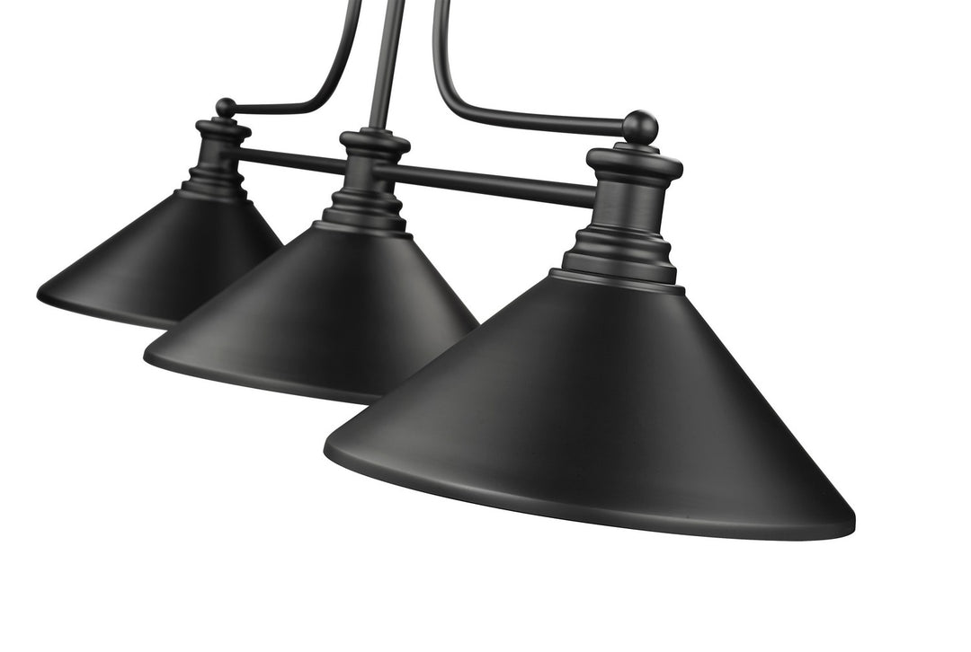 Z-Lite Canada - 725-3MB-MMB - Three Light Billiard - Melange - Matte Black