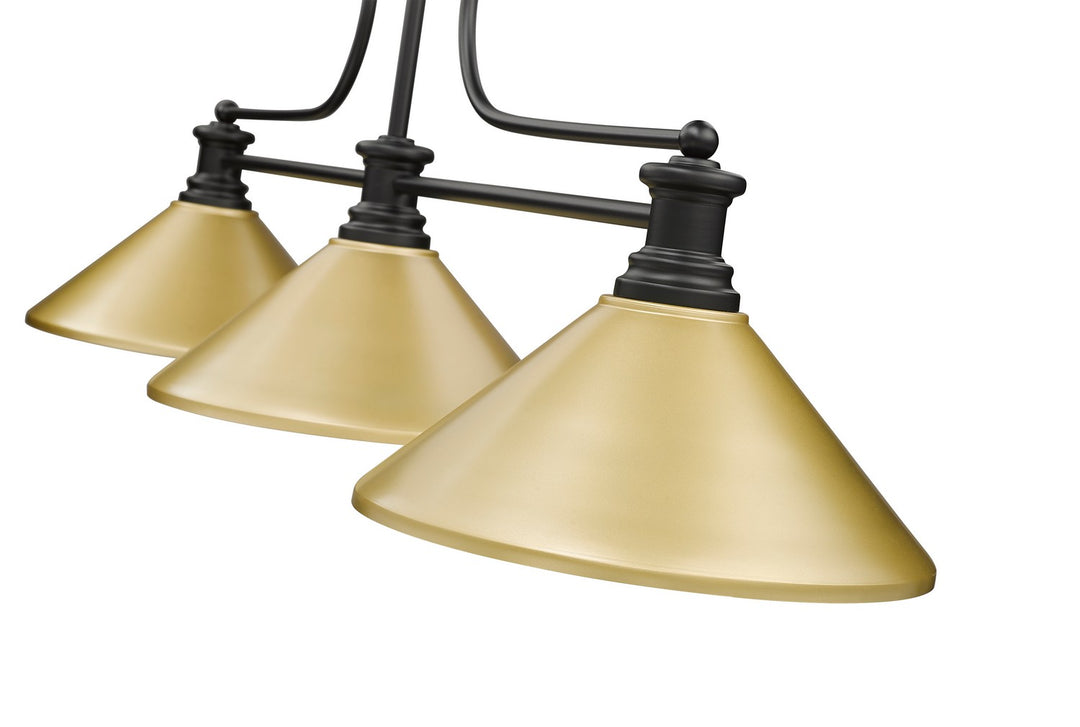 Z-Lite Canada - 725-3MB-MSG - Three Light Billiard - Melange - Matte Black