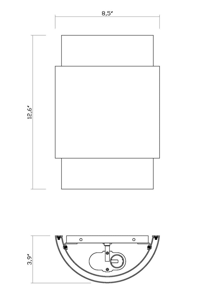 Z-Lite Canada - 739S-BRZ-RB - Two Light Wall Sconce - Harlech - Bronze + Rubbed Brass