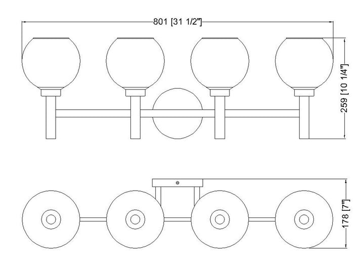 Z-Lite Canada - 7502-4V-CH - Four Light Vanity - Sutton - Chrome