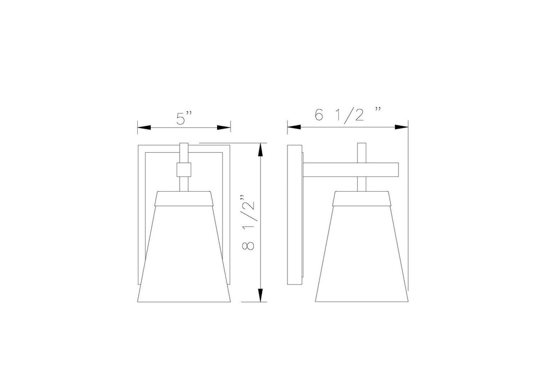 Z-Lite Canada - 819-1S-MB - One Light Wall Sconce - Lauren - Matte Black