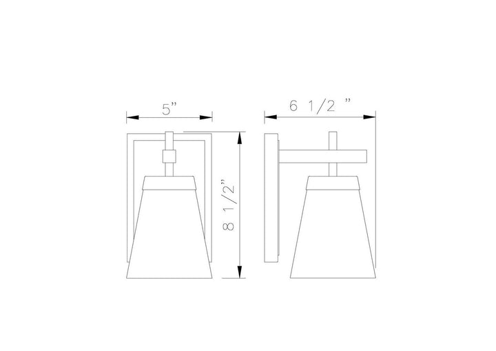 Z-Lite Canada - 819-1S-MB - One Light Wall Sconce - Lauren - Matte Black