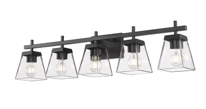 Z-Lite Canada - 819-5V-MB - Five Light Vanity - Lauren - Matte Black