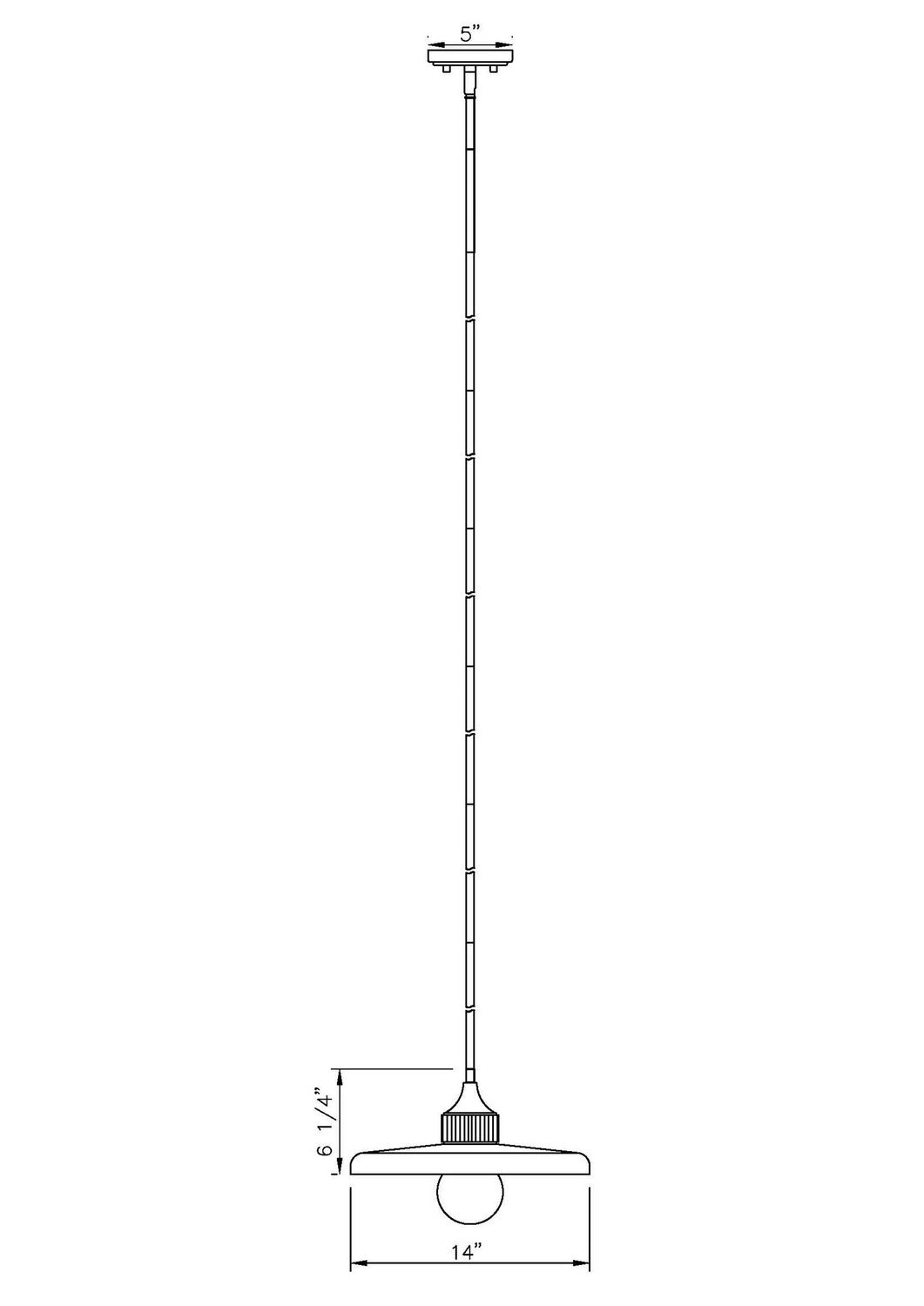 Z-Lite Canada - 821P14-MB - One Light Pendant - Paloma - Matte Black