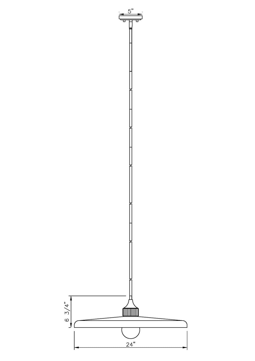 Z-Lite Canada - 821P24-MB - One Light Pendant - Paloma - Matte Black