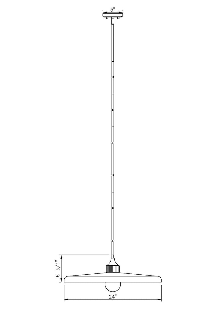 Z-Lite Canada - 821P24-MB - One Light Pendant - Paloma - Matte Black
