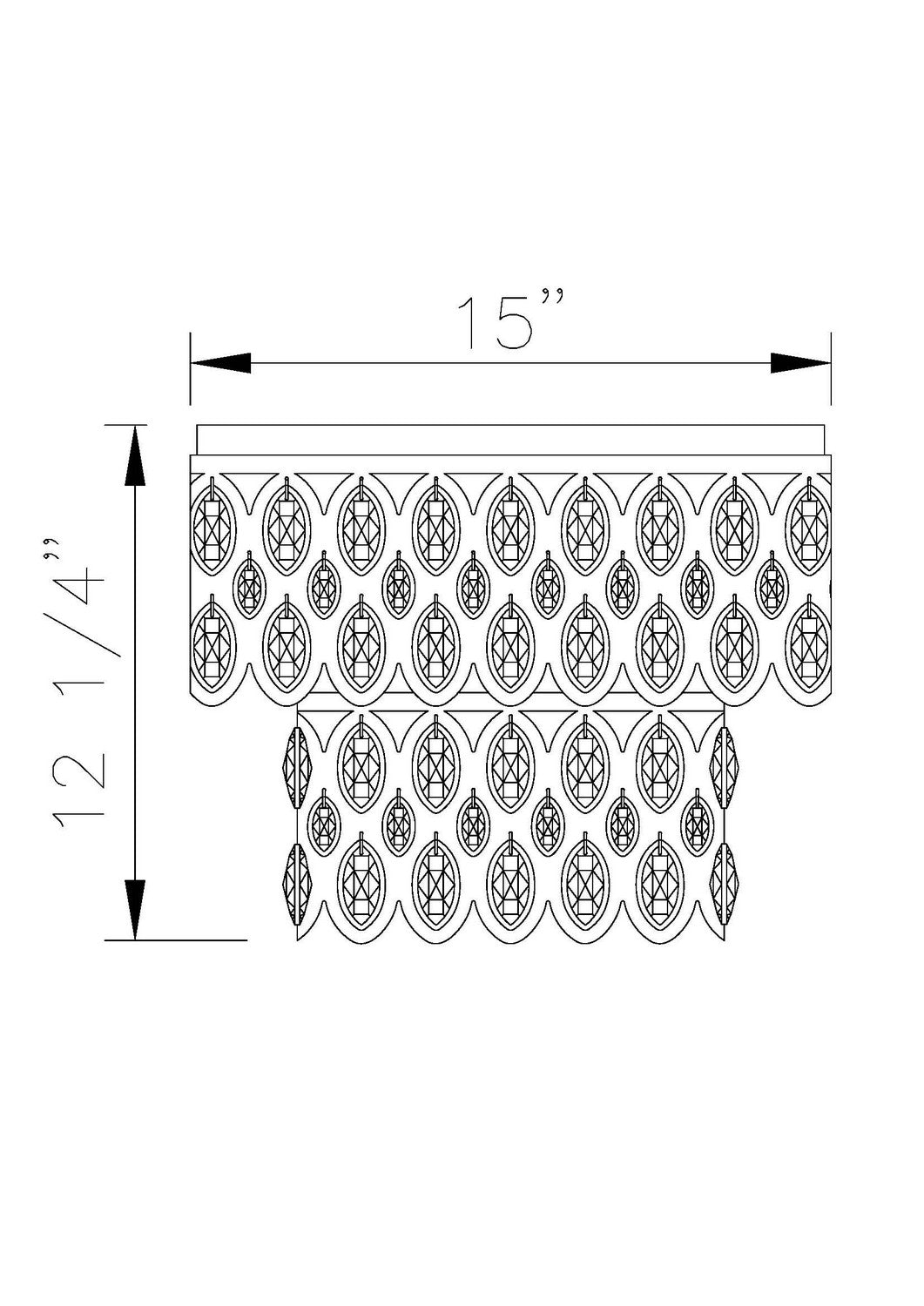 Z-Lite Canada - 822F15-HB - Five Light Flush Mount - Dealey - Heirloom Brass