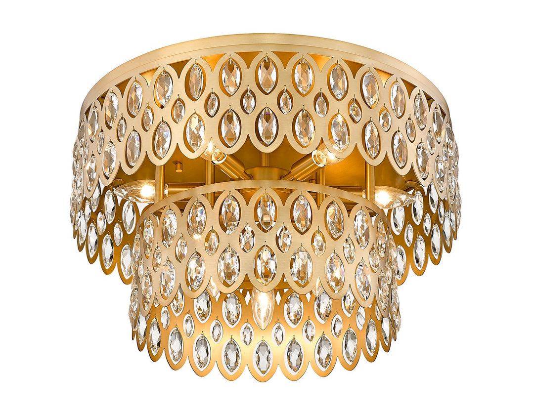 Z-Lite Canada - 822F20-HB - Nine Light Flush Mount - Dealey - Heirloom Brass