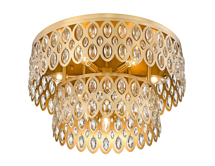 Z-Lite Canada - 822F20-HB - Nine Light Flush Mount - Dealey - Heirloom Brass