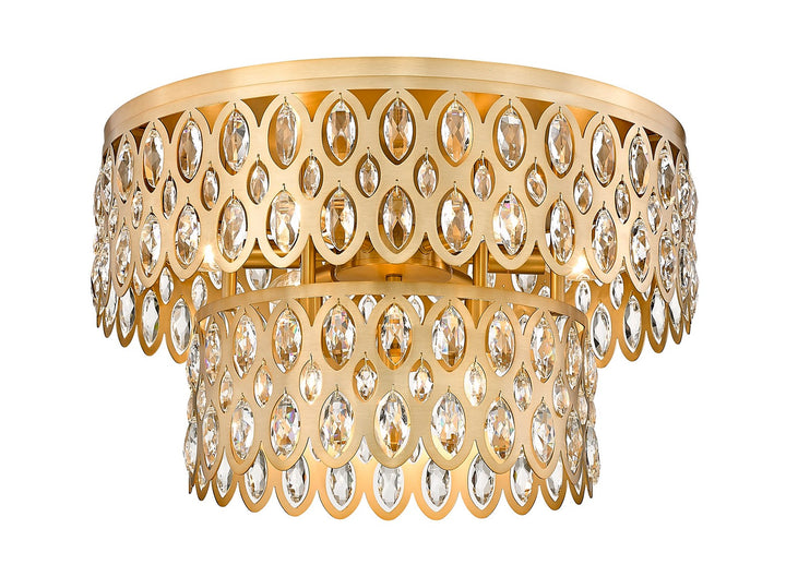 Z-Lite Canada - 822F20-HB - Nine Light Flush Mount - Dealey - Heirloom Brass