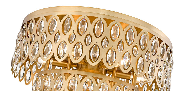 Z-Lite Canada - 822F20-HB - Nine Light Flush Mount - Dealey - Heirloom Brass