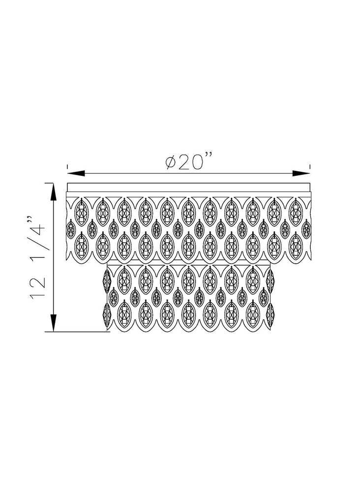 Z-Lite Canada - 822F20-HB - Nine Light Flush Mount - Dealey - Heirloom Brass