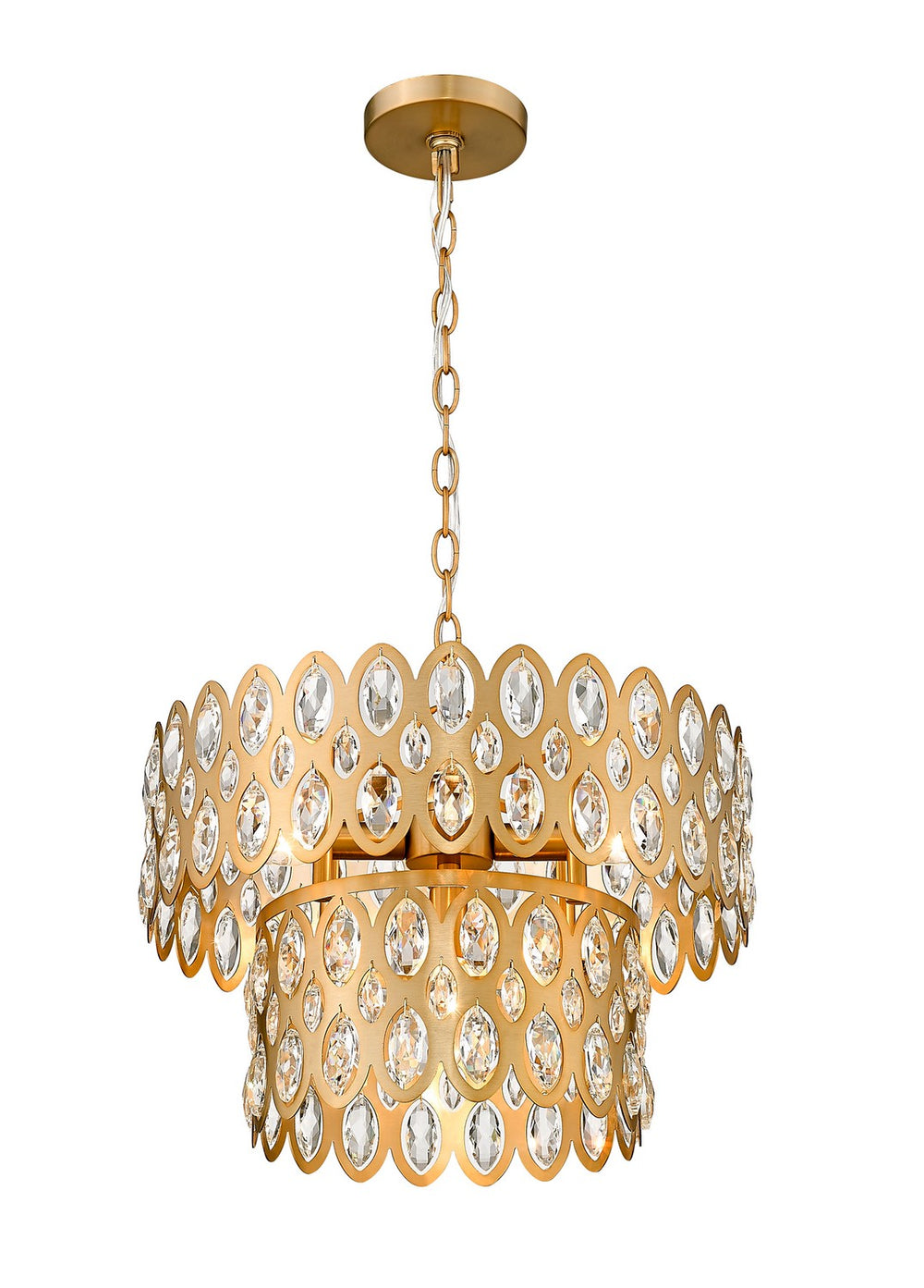 Z-Lite Canada - 822P15-HB - Five Light Pendant - Dealey - Heirloom Brass