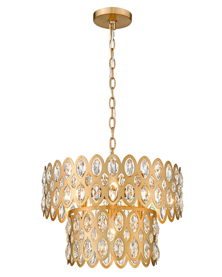 Z-Lite Canada - 822P15-HB - Five Light Pendant - Dealey - Heirloom Brass