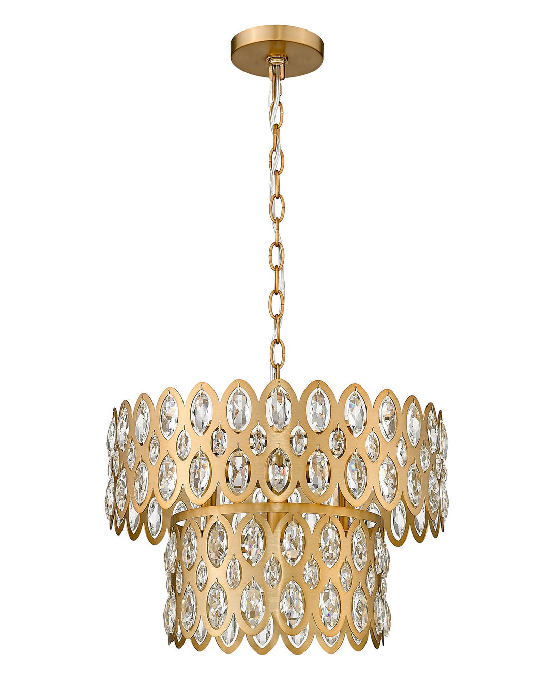 Z-Lite Canada - 822P15-HB - Five Light Pendant - Dealey - Heirloom Brass