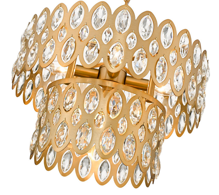 Z-Lite Canada - 822P15-HB - Five Light Pendant - Dealey - Heirloom Brass