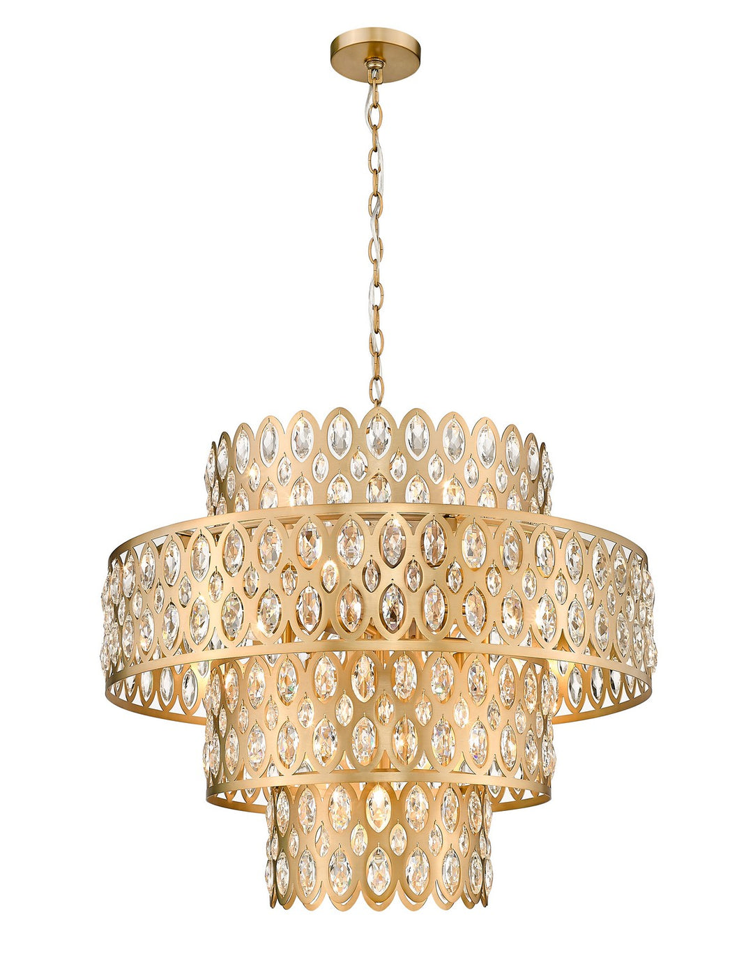 Z-Lite Canada - 822P26-HB - 13 Light Chandelier - Dealey - Heirloom Brass