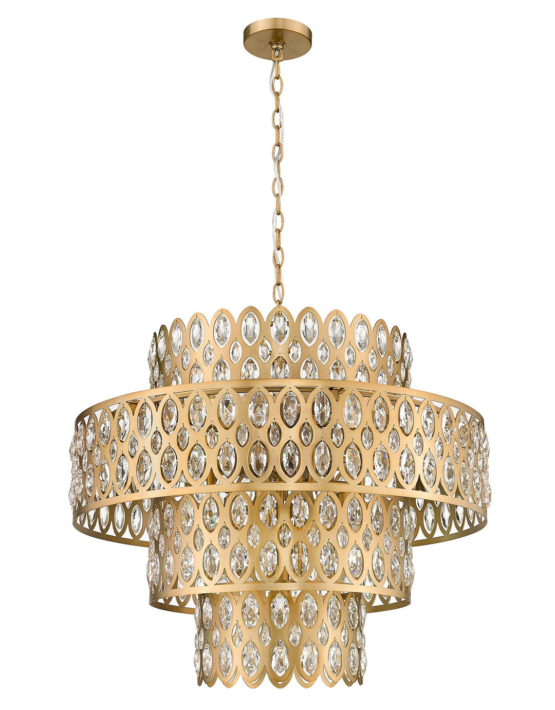 Z-Lite Canada - 822P26-HB - 13 Light Chandelier - Dealey - Heirloom Brass