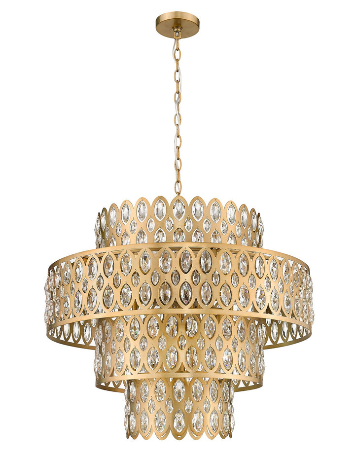 Z-Lite Canada - 822P26-HB - 13 Light Chandelier - Dealey - Heirloom Brass