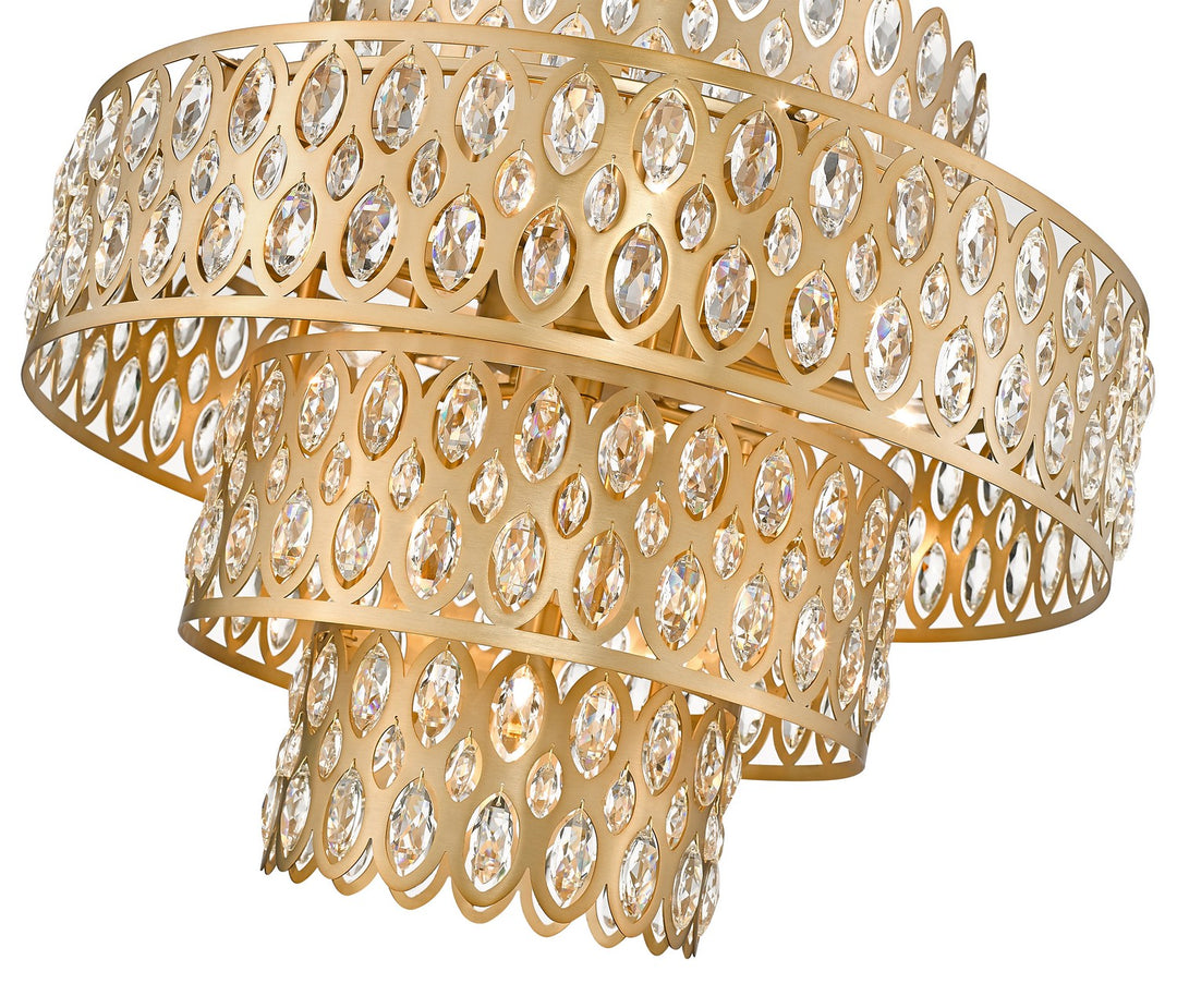 Z-Lite Canada - 822P26-HB - 13 Light Chandelier - Dealey - Heirloom Brass
