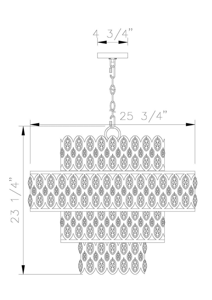 Z-Lite Canada - 822P26-HB - 13 Light Chandelier - Dealey - Heirloom Brass