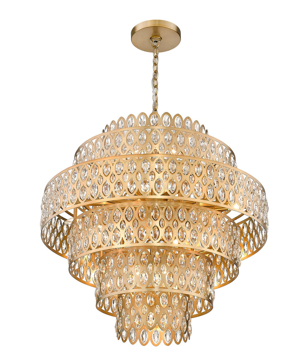 Z-Lite Canada - 822P32-HB - 17 Light Chandelier - Dealey - Heirloom Brass