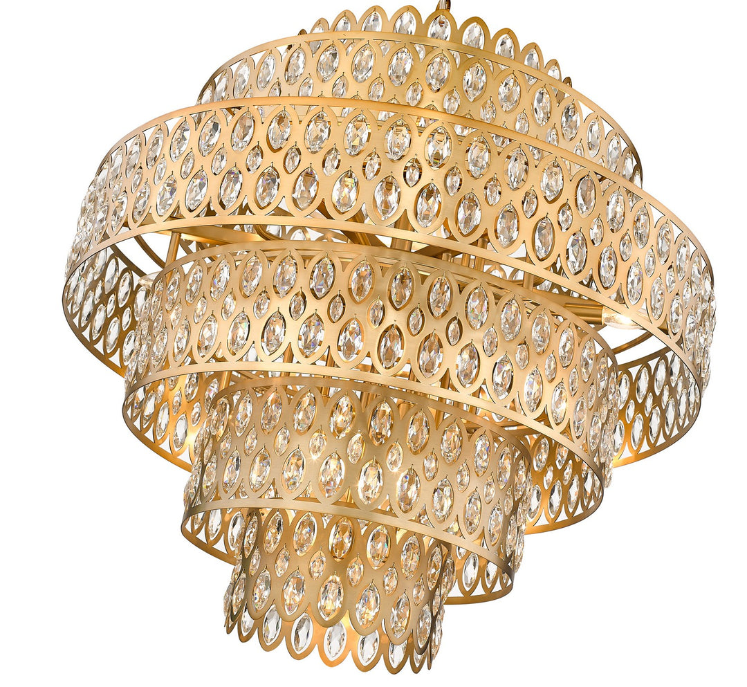 Z-Lite Canada - 822P32-HB - 17 Light Chandelier - Dealey - Heirloom Brass