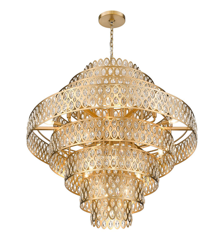 Z-Lite Canada - 822P45-HB - 25 Light Chandelier - Dealey - Heirloom Brass