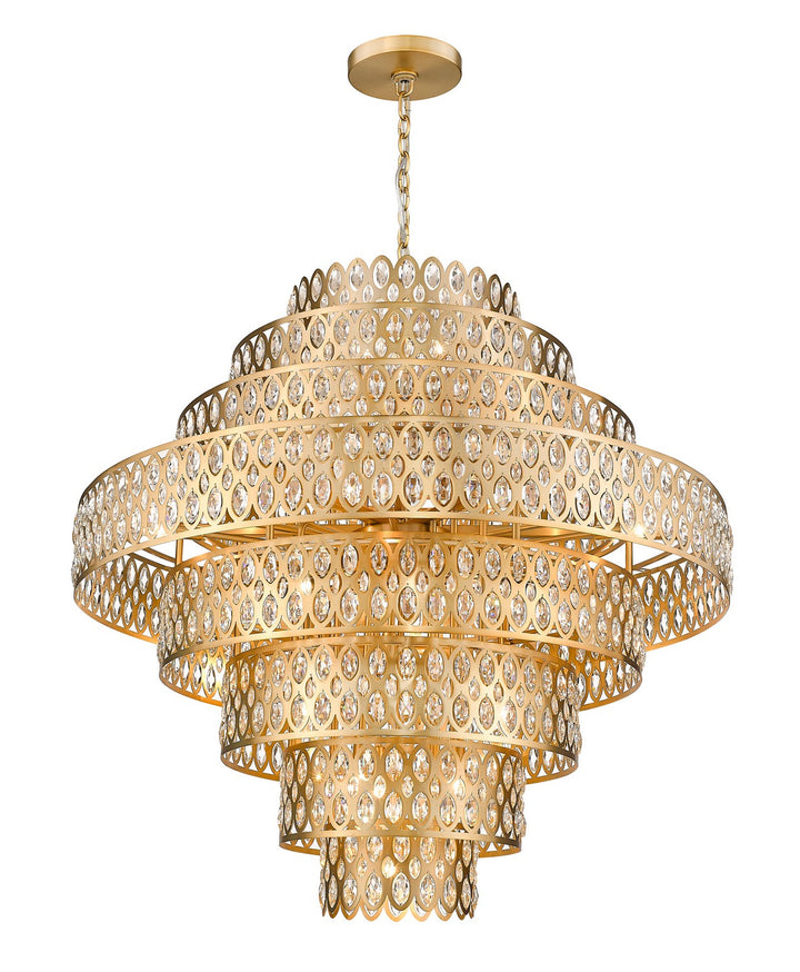 Z-Lite Canada - 822P45-HB - 25 Light Chandelier - Dealey - Heirloom Brass