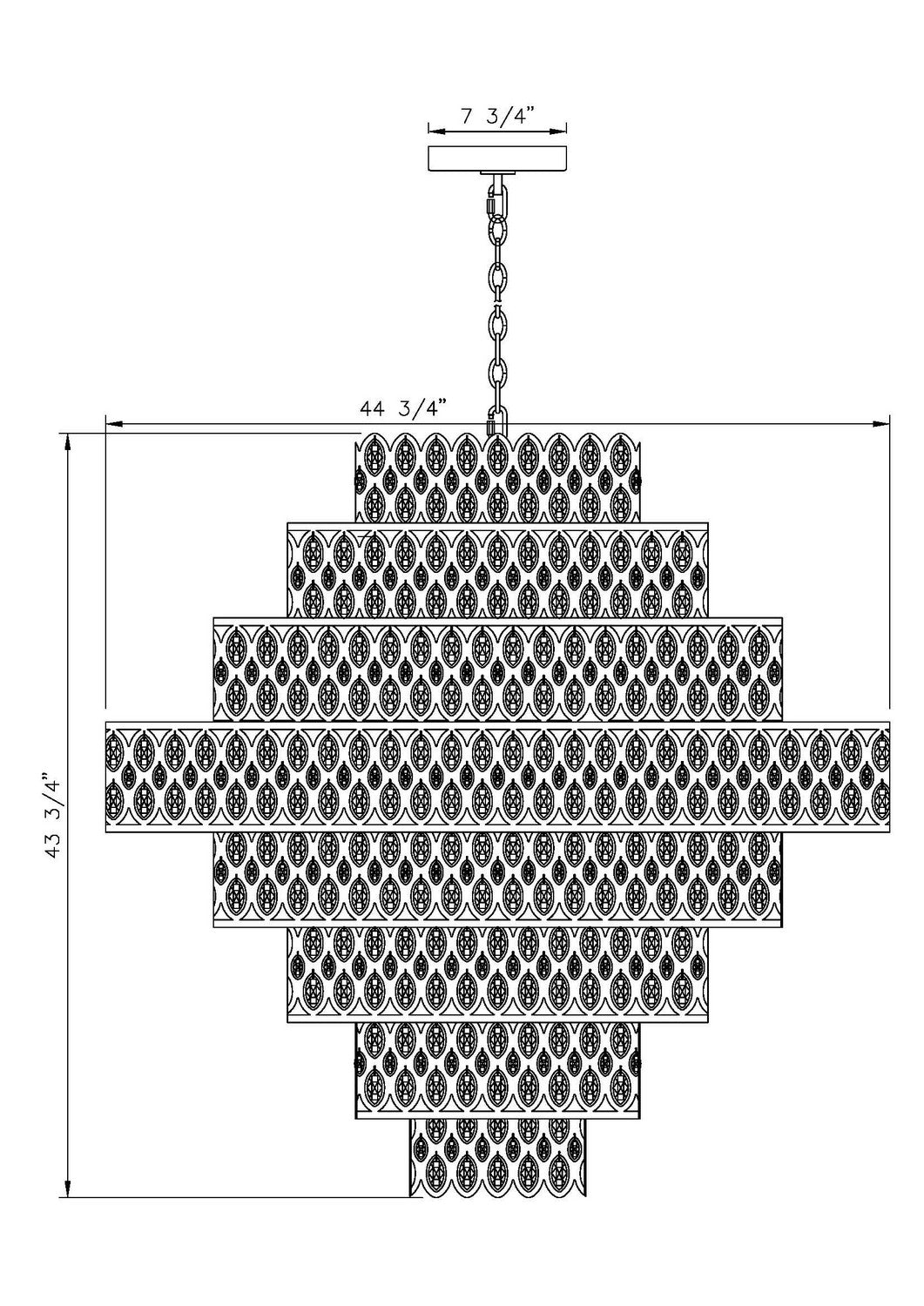 Z-Lite Canada - 822P45-HB - 25 Light Chandelier - Dealey - Heirloom Brass