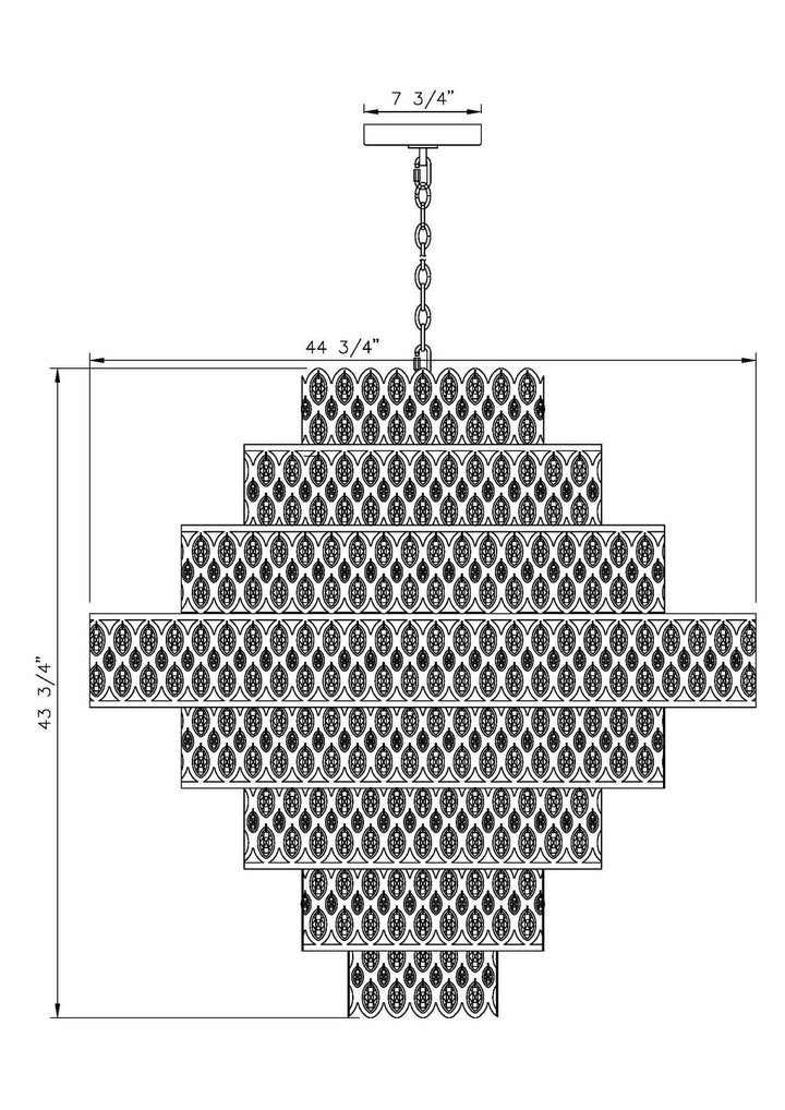 Z-Lite Canada - 822P45-HB - 25 Light Chandelier - Dealey - Heirloom Brass