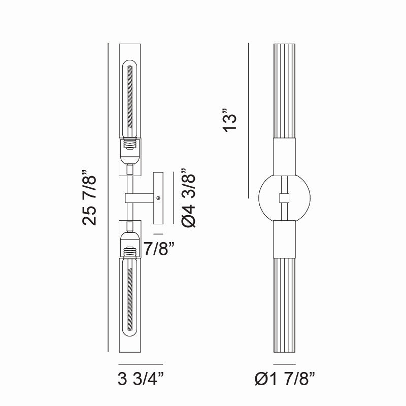 Matteo Canada - S04002CH - Two Light Vanity - Lumière - Chrome